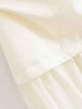 Strapless Sheer Hem Maxi Dress