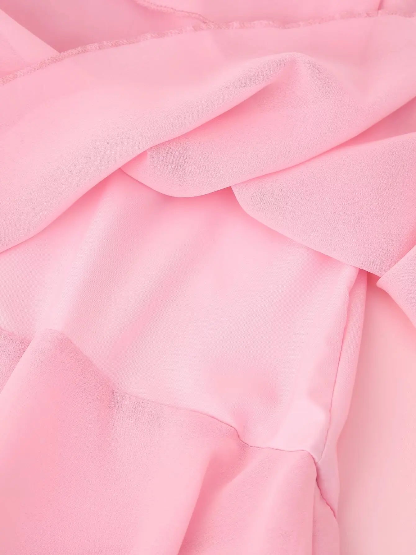 Rosette Halter Tiered Chiffon Maxi Dress