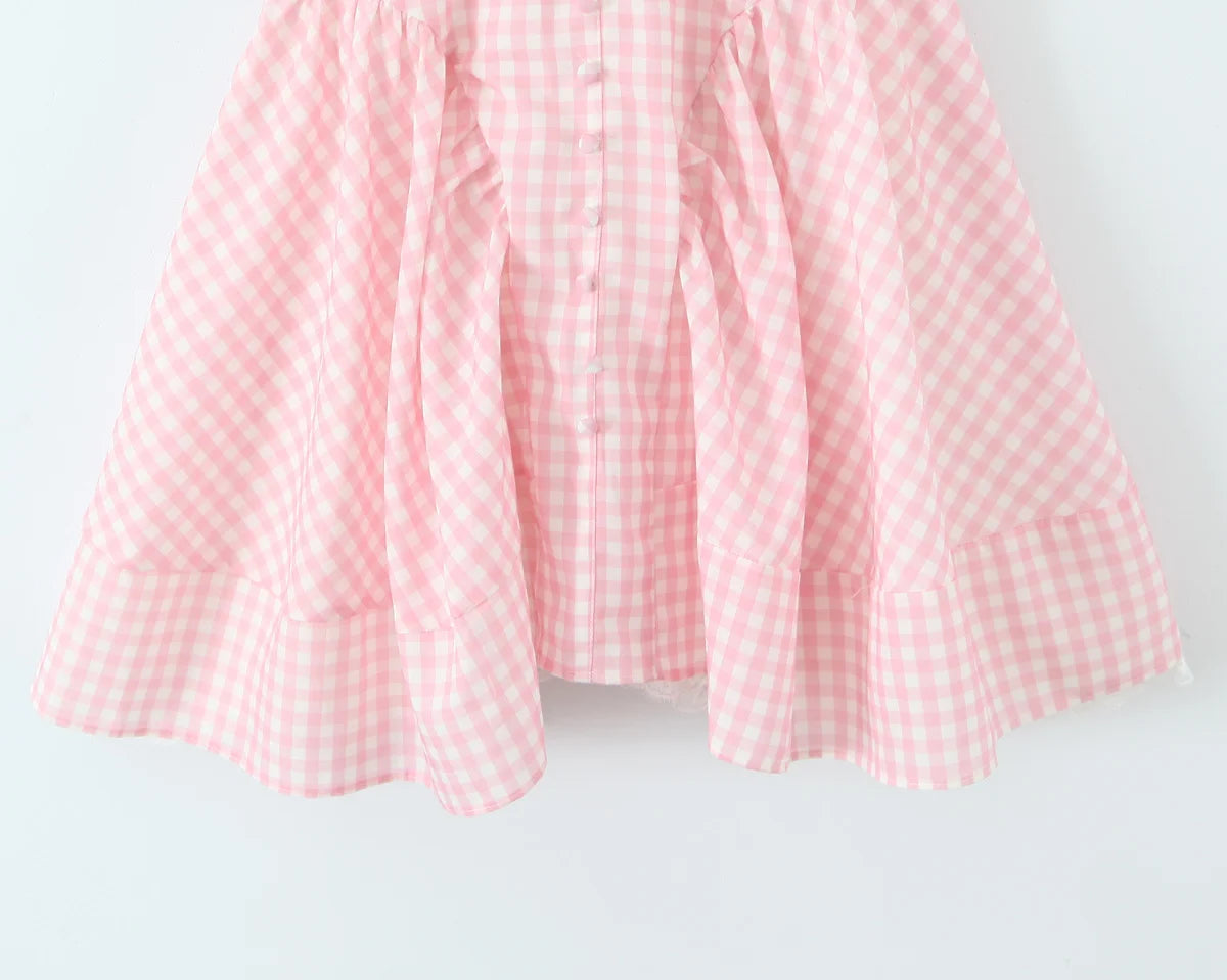 Tie Front Plunge Mini Dress