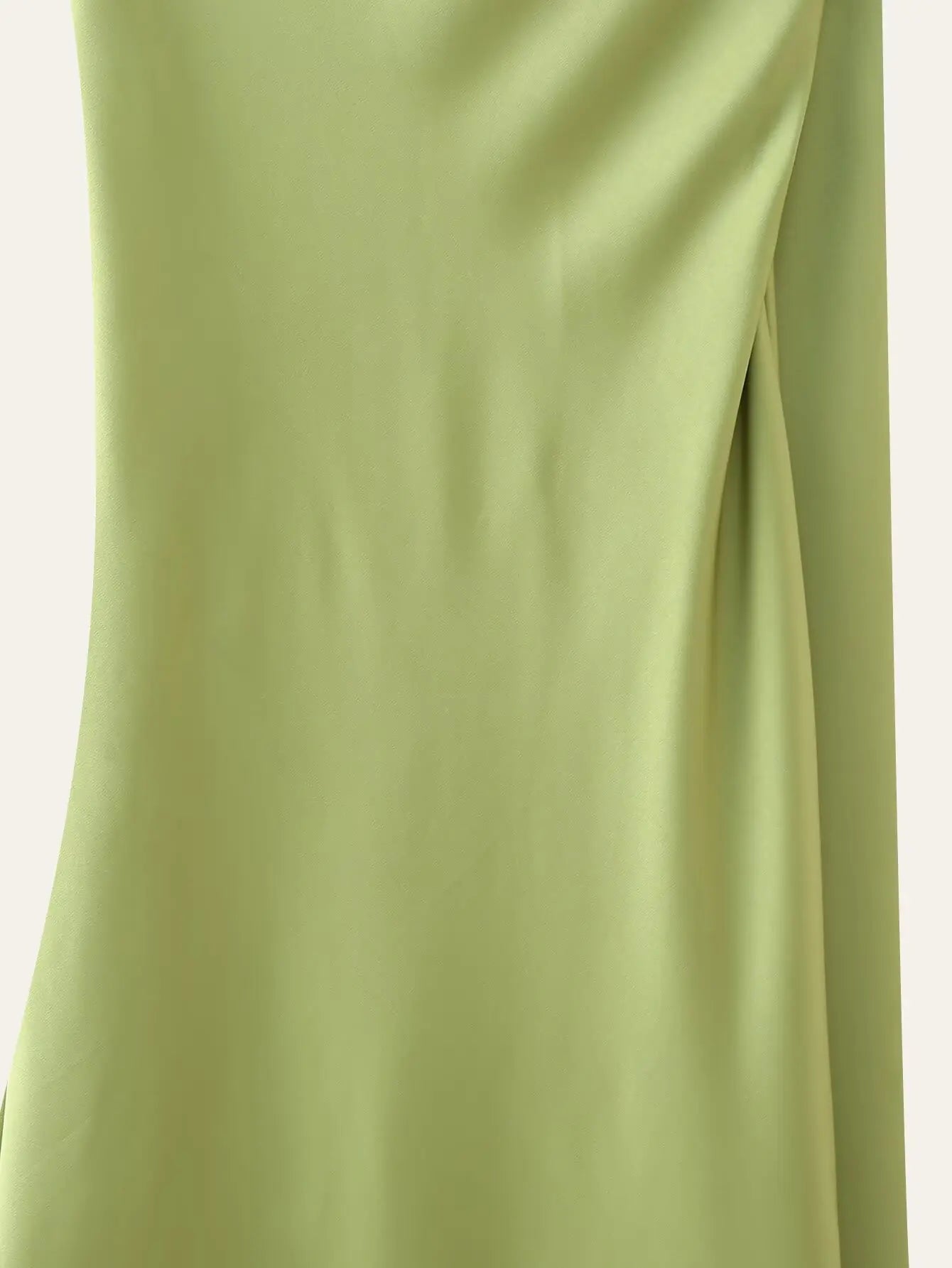 Scarf Neck Satin Maxi Dress