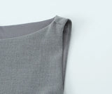 Sleeveless A Line Pleated Hem Mini Dress