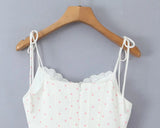 Lace Trim Corset Tie Strap Mini Dress