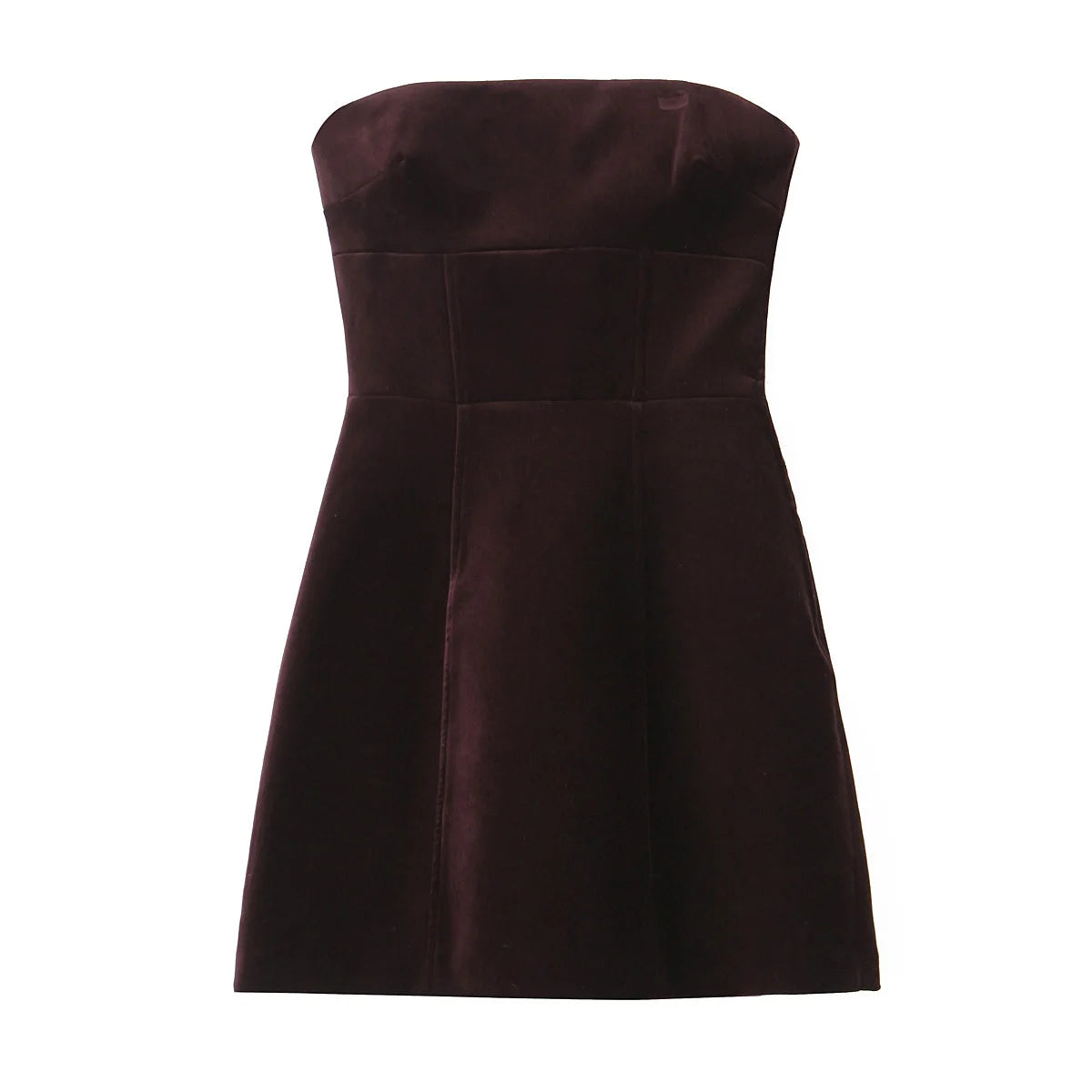 Strapless Bow Back Satin Mini Dress