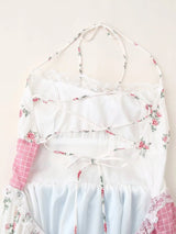 Halter Tie Patchwork Lace Maxi Dress