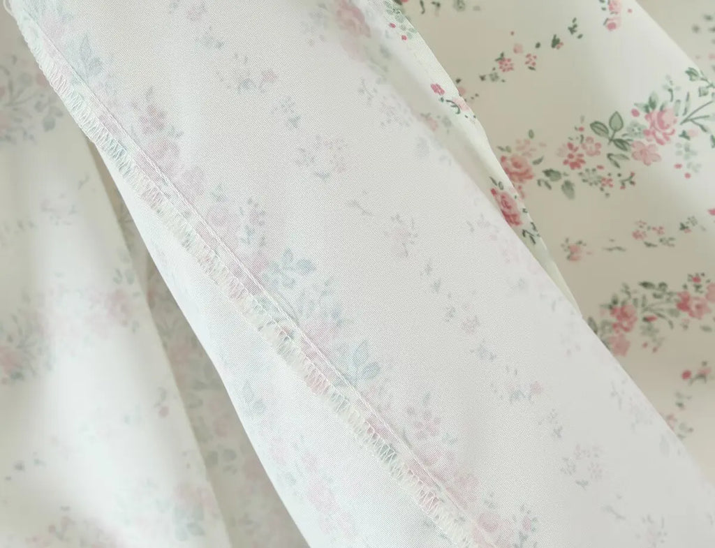 Floral Stripe Corset Maxi Dress