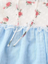 Halter Tie Patchwork Lace Maxi Dress