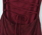 Crisscross Back Lace Textured Midi Dress