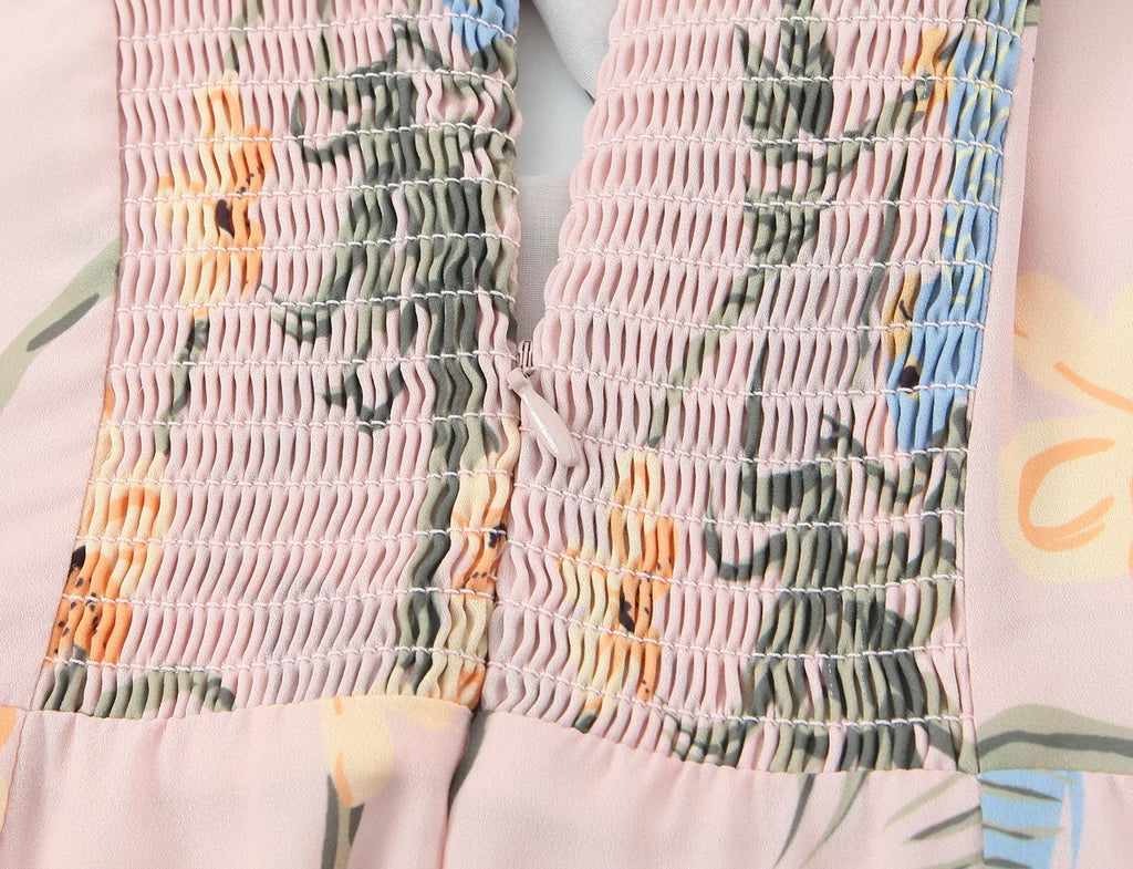 Bird Garden Wrap Midi Dress