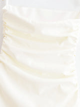 Strapless Sheer Hem Maxi Dress