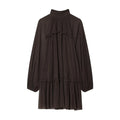 High Neck Ruffle Tiered Mini Dress