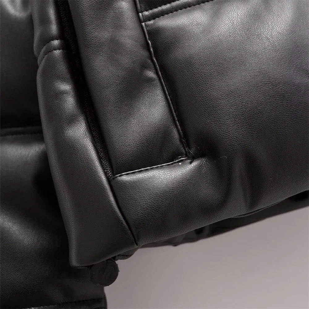 Noir Luxe Puffer Jacket