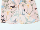 Bird Garden Wrap Midi Dress