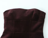 Strapless Bow Back Satin Mini Dress