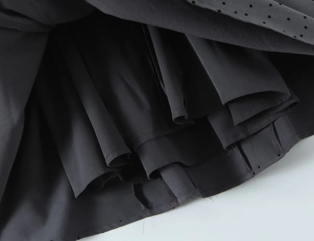 Notched Collar Button Front Mini Dress
