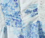 Lace Panel Tie Front Mini Dress