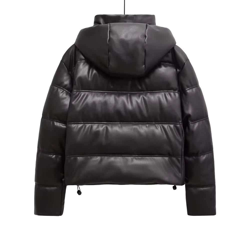 Noir Luxe Puffer Jacket