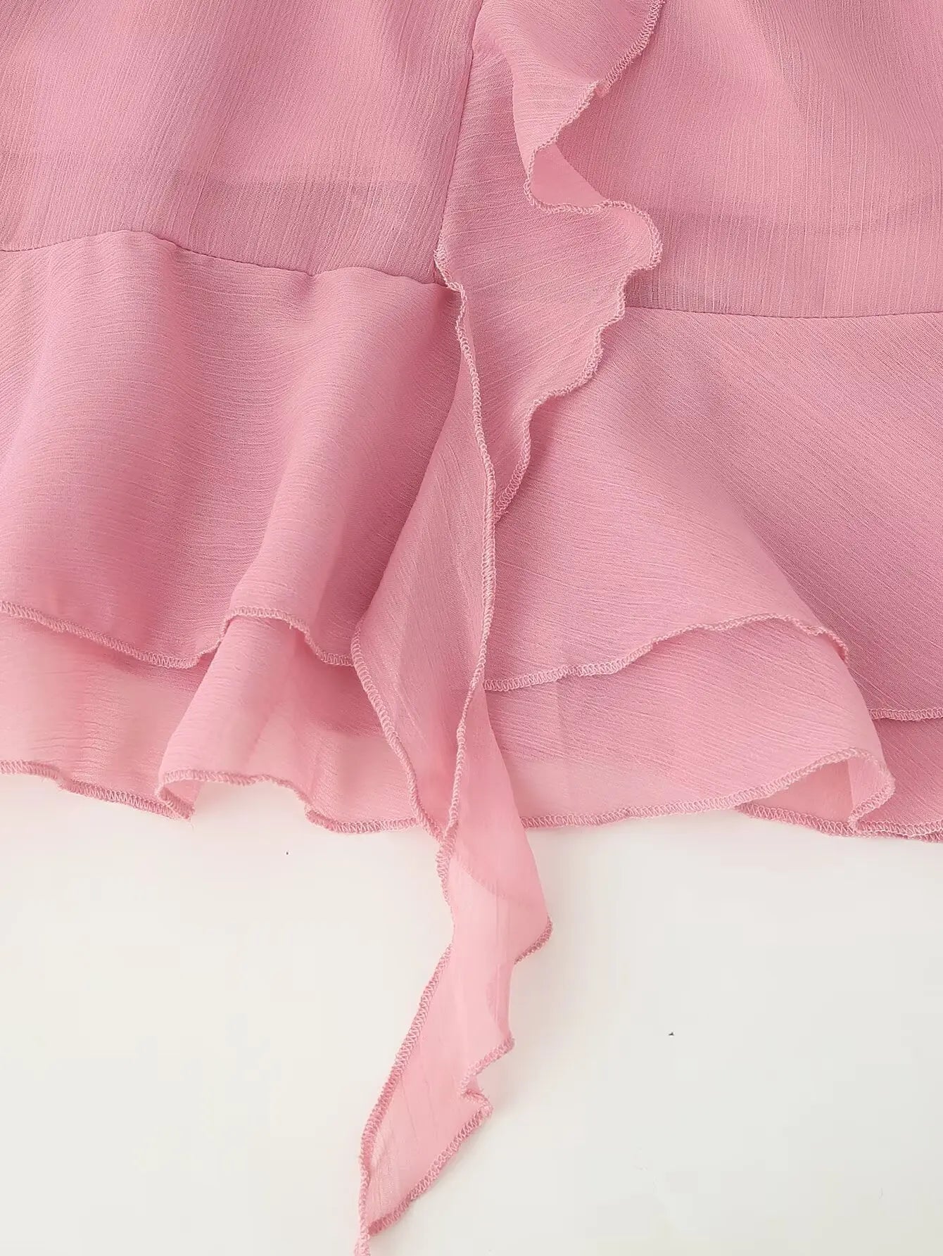 Tie Front Ruffle Maxi Dress