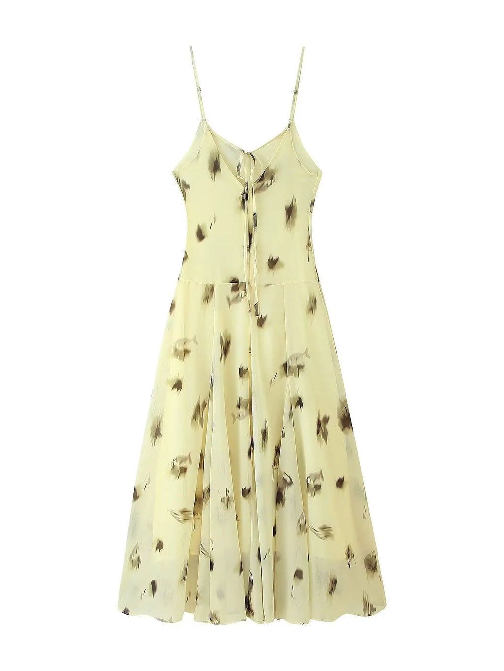 Spaghetti Strap A Line Midi Dress