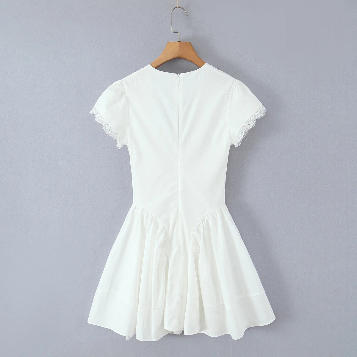 Tie Front Plunge Mini Dress