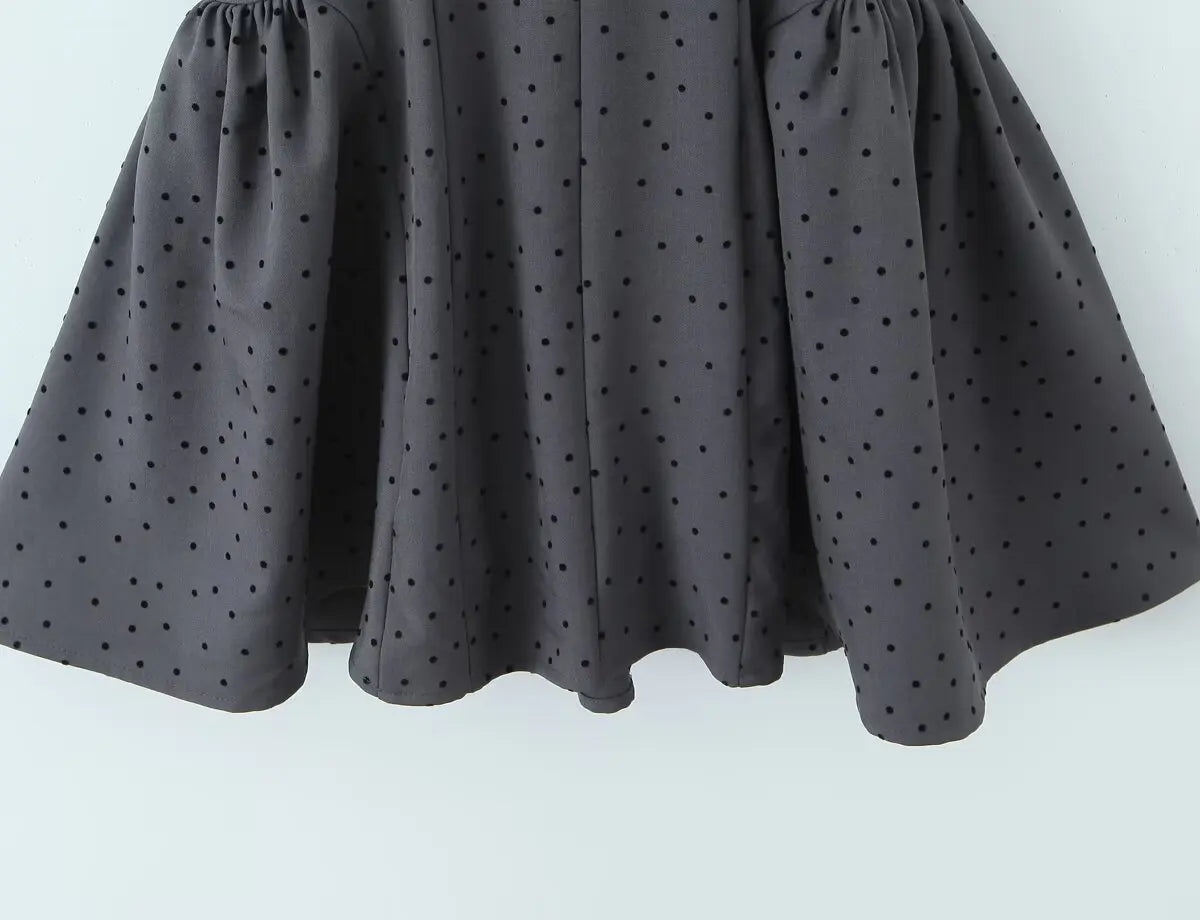 Notched Collar Button Front Mini Dress