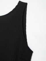 Fringe Cascade Column Maxi Dress