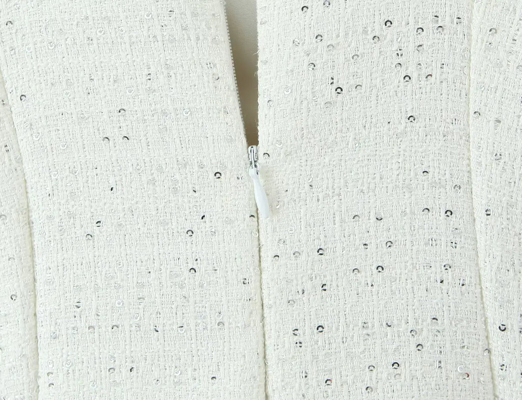 Bow Detail Lace Hem Mini Dress