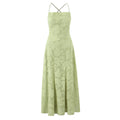 Floral Jacquard Crossback Maxi Dress