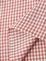 Smocked Crewneck Gingham Maxi Dress