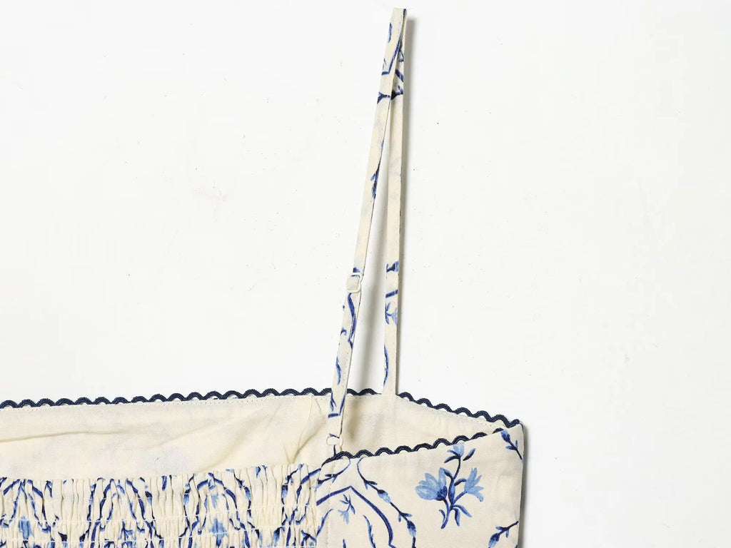 Porcelain Belt Midi Dress