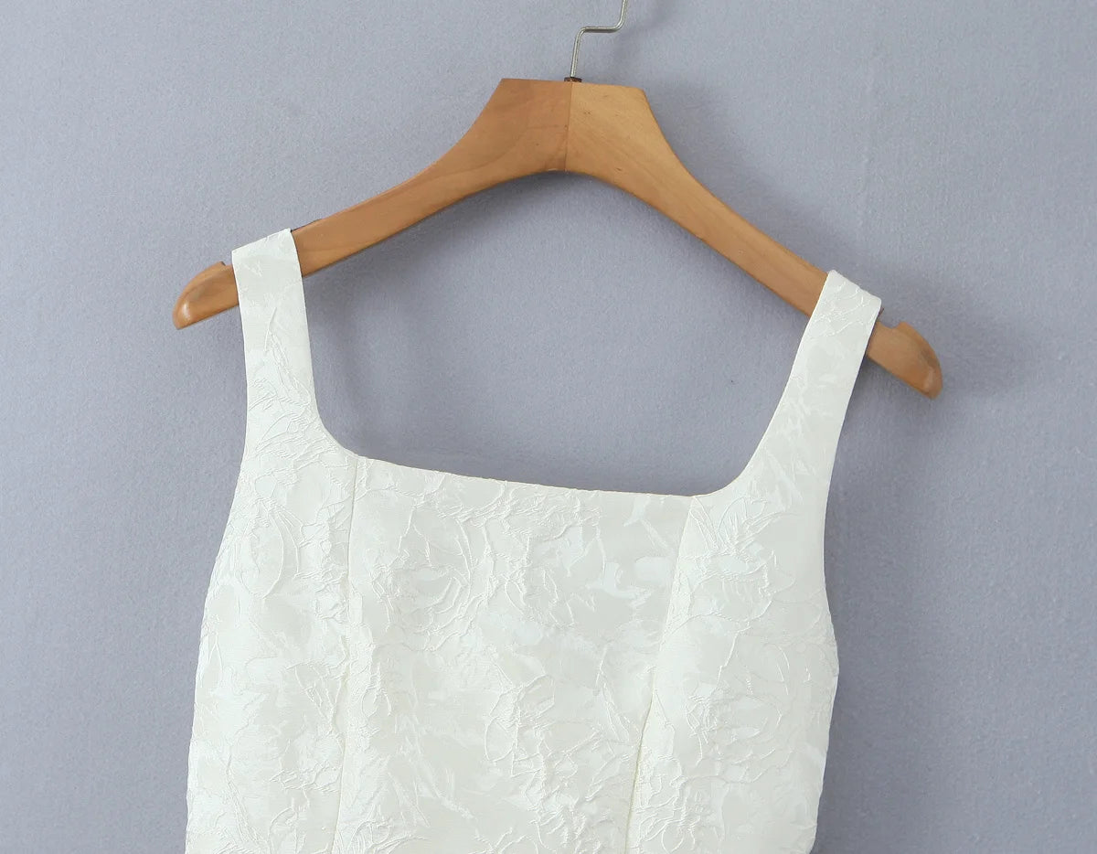 Embossed Floral Mini Dress