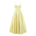 Structured Bustier A Line Midi Dress