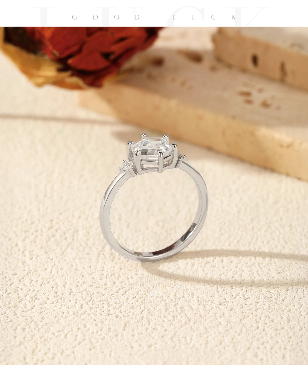 MODIAN 925 Sterling Silver Elegant Sparkling Hexagon Clear Zirconia Wedding Finger Rings For Women Dating Fine Jewelry