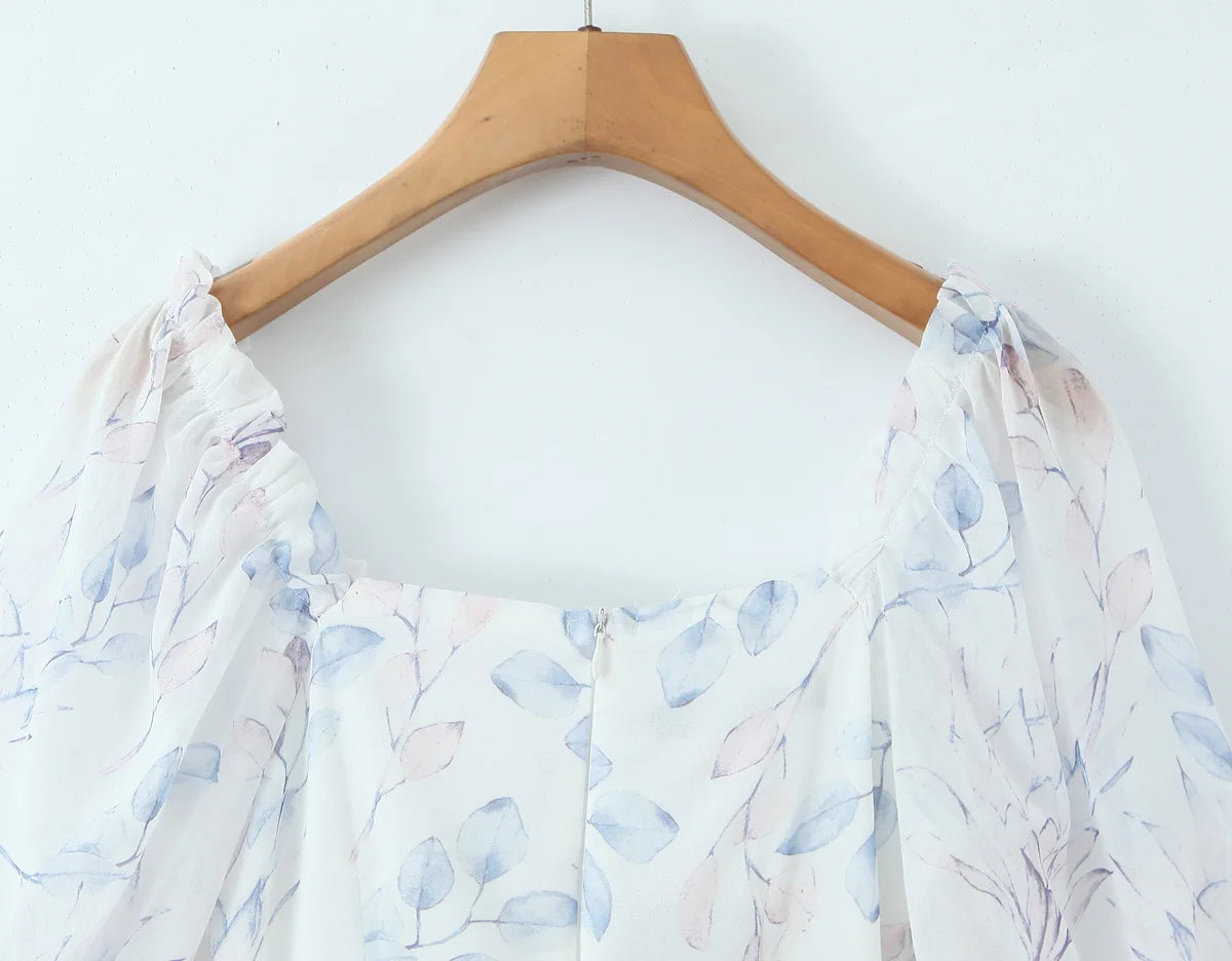 Lace Up Tiered Ruffle Mini Dress
