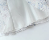 Lace Up Tiered Ruffle Mini Dress