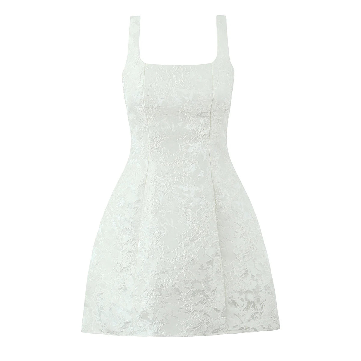 Embossed Floral Mini Dress