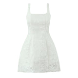 Embossed Floral Mini Dress