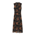 Draped Cowl Neck Floral Maxi Dress