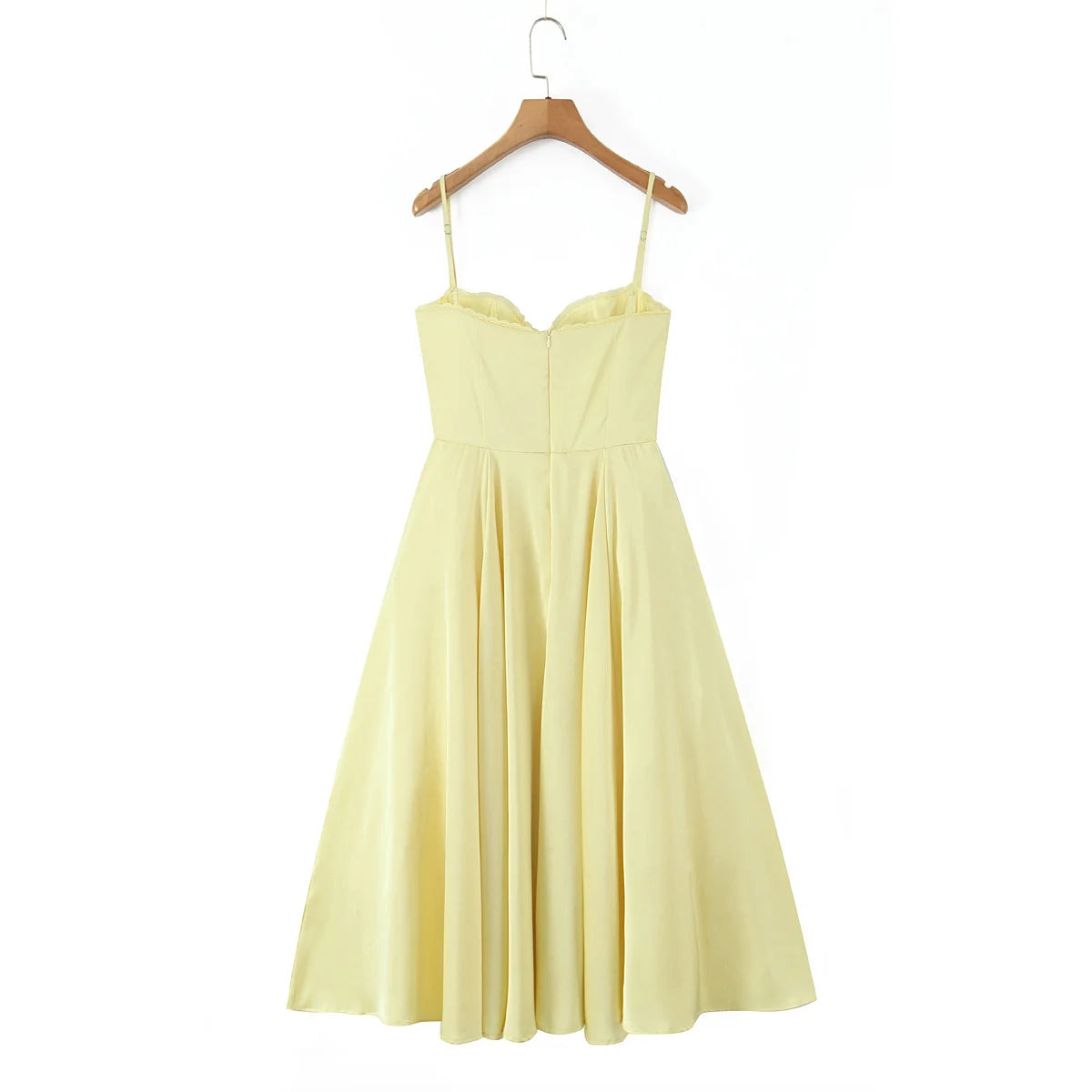 Structured Bustier A Line Midi Dress