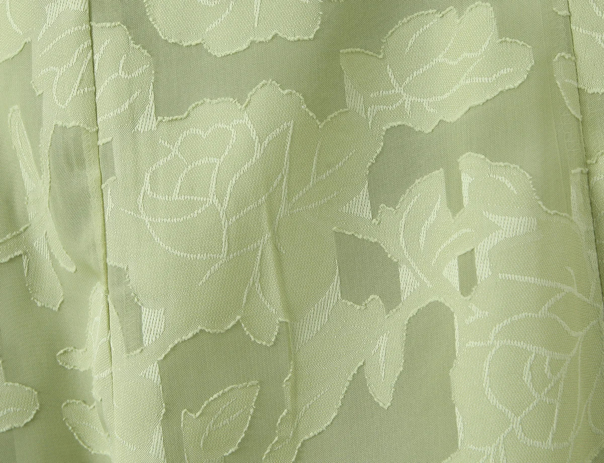 Floral Jacquard Crossback Maxi Dress
