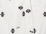 Bow Tie Puff Sleeve Embroidered Tiered Maxi Dress