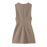 Sculpted Deep V Mini Dress