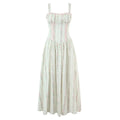 Floral Stripe Corset Maxi Dress