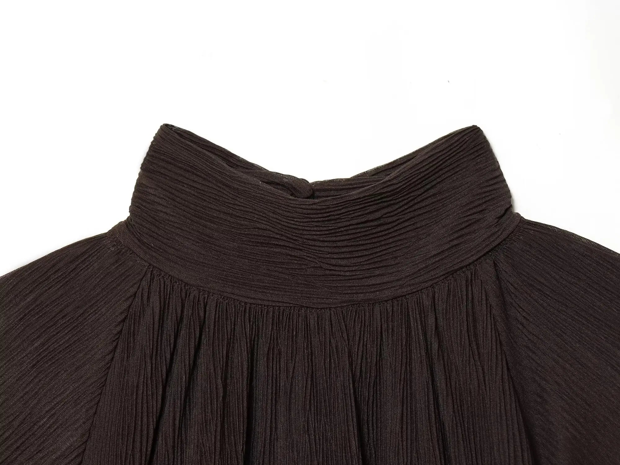 High Neck Ruffle Tiered Mini Dress
