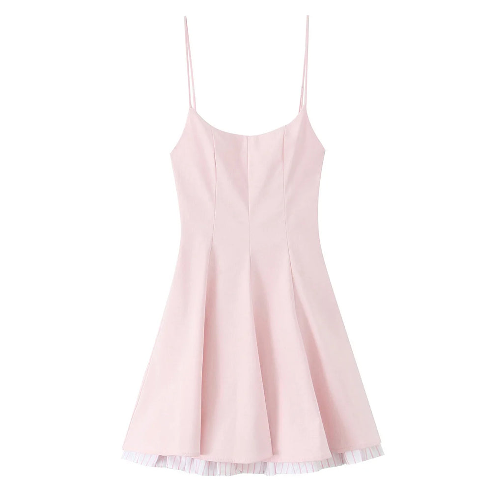 Spaghetti Strap Flared Mini Dress