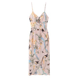 Bird Garden Wrap Midi Dress