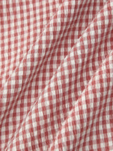 Smocked Crewneck Gingham Maxi Dress