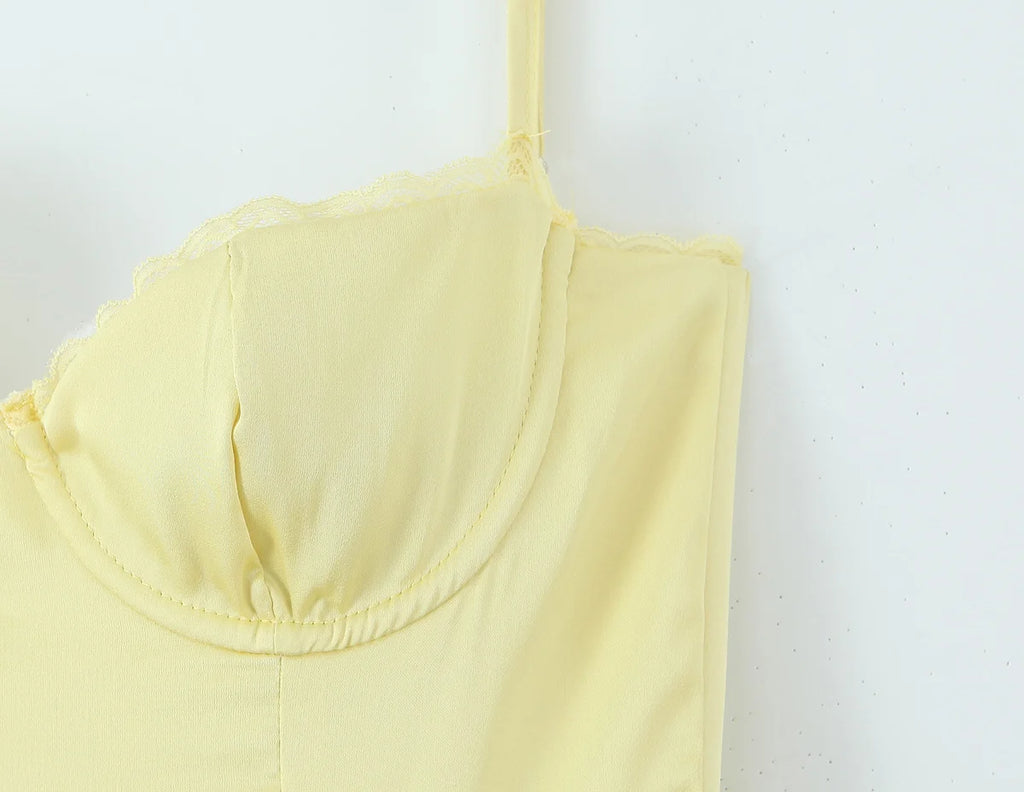 Structured Bustier A Line Midi Dress
