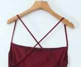 Crisscross Back Lace Textured Midi Dress