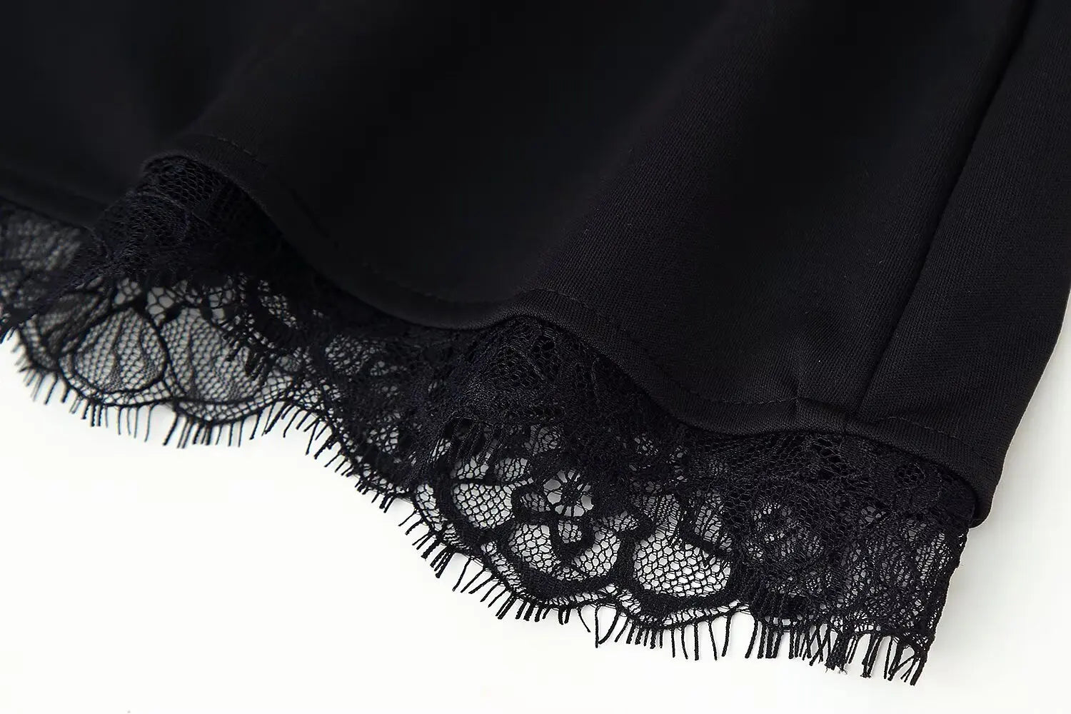 Lace Keyhole Collar Mini Dress