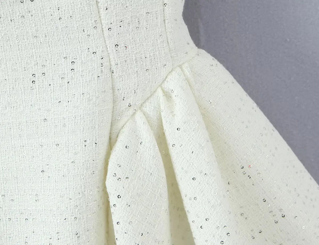 Bow Detail Lace Hem Mini Dress